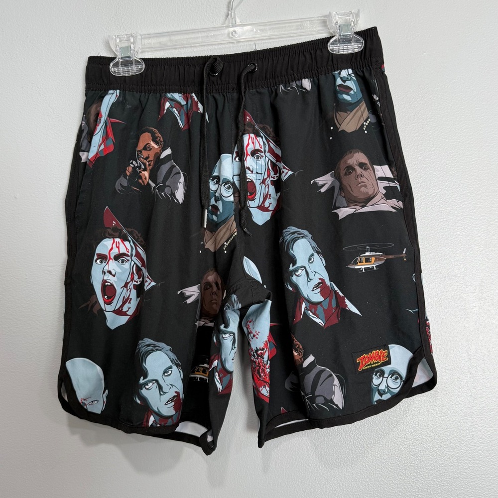 Middle‎ of Beyond Dawn of the Dead Zombie hybrid Swim Trunks Mens Small Black